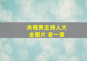 央视男主持人大全图片 老一辈